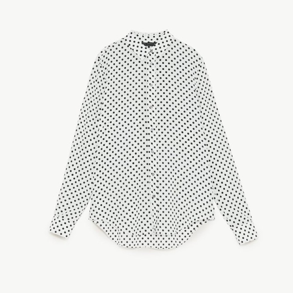 Zara Silk Polka Dot Blouse